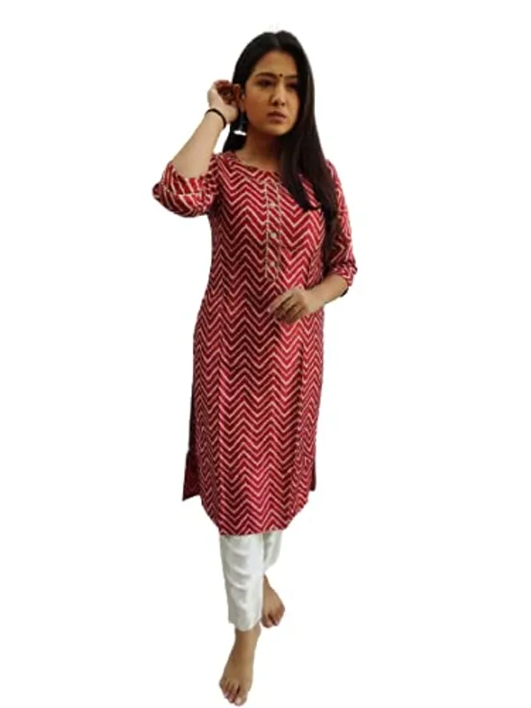 Maroon_Premium_Mashru_Leriya_Straight_Long_Kurti_For_Women