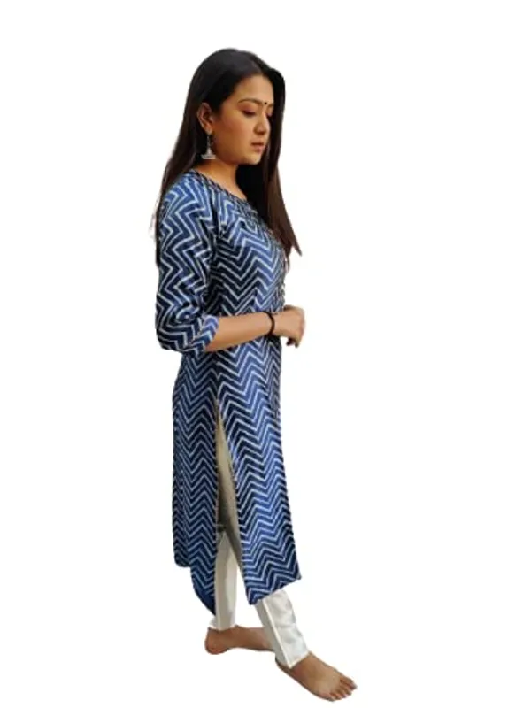 Navy_Blue_Premium_Mashru_Leriya_Straight_Long_Kurti_For_Women