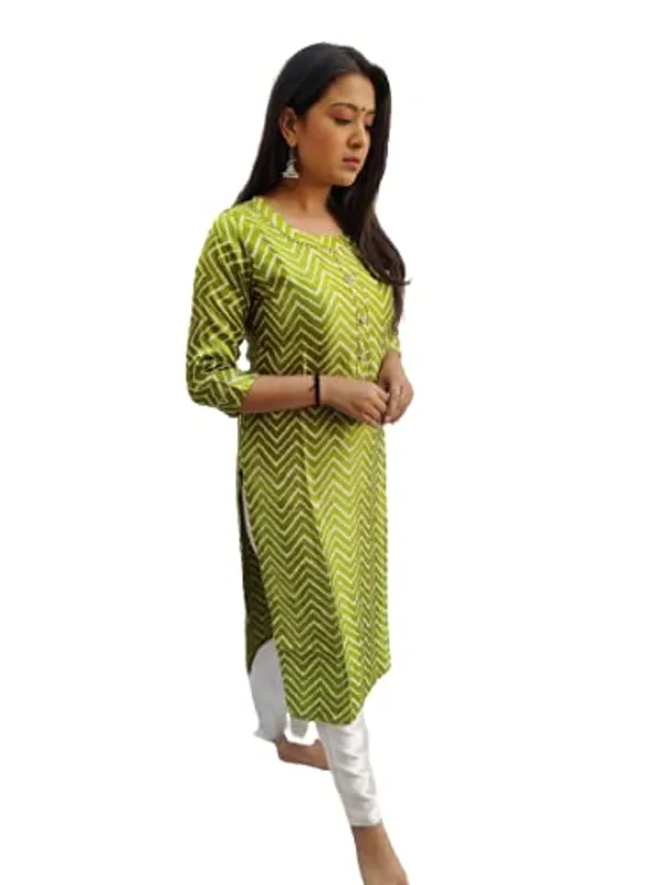 Parrot_Premium_Mashru_Leriya_Straight_Long_Kurti_For_Women