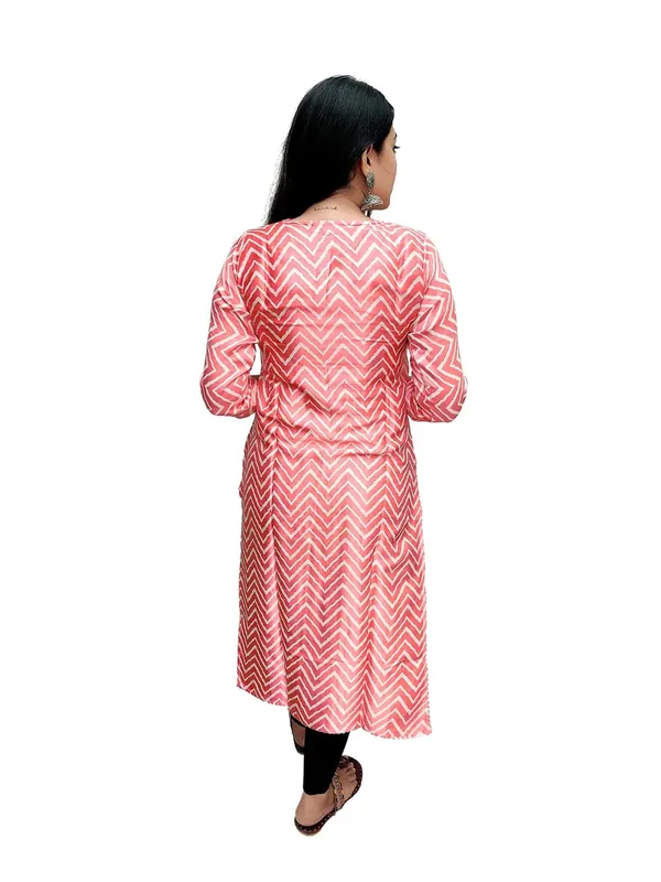 Peach_Premium_Mashru_Leriya_Straight_Long_Kurti_For_Women