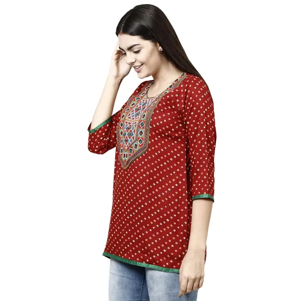 Red_Premium_Rayon_Straight_Kurta_For_Women