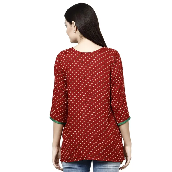 Red_Premium_Rayon_Straight_Kurta_For_Women