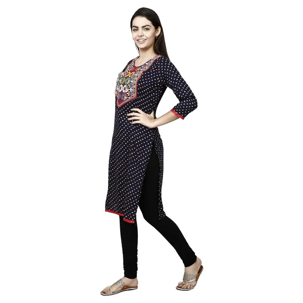 Black_Premium_Rayon_Straight_Kurta_For_Women