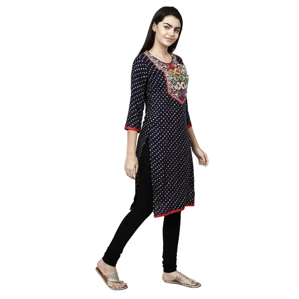 Blue_Premium_Rayon_Kurta_For_Women