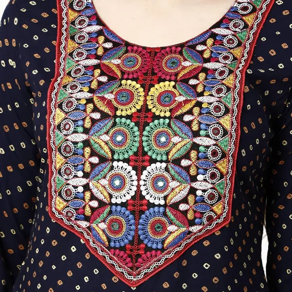 Blue_Premium_Rayon_Kurta_For_Women