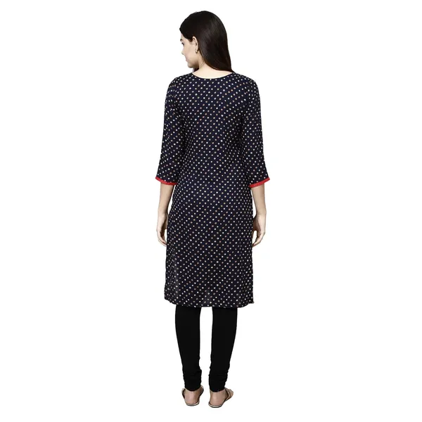 Blue_Premium_Rayon_Kurta_For_Women