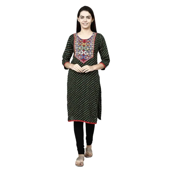 Green_Premium_Rayon_Straight_Kurta_For_Women