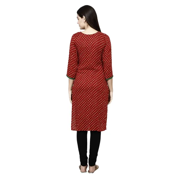 Red_Premium_Rayon_Straight_Kurta_For_Women