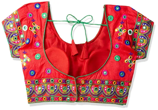 Red_Premium_Saree_Blouse_For_Women_&_Girls