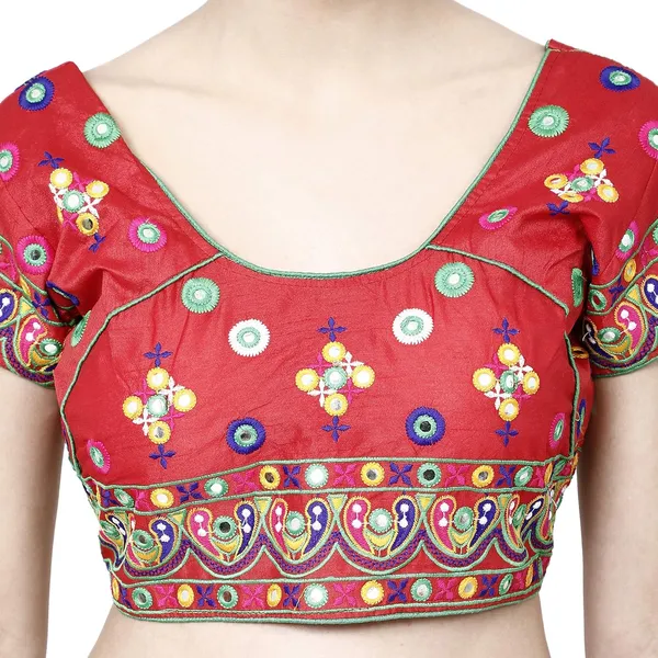 Red_Premium_Saree_Blouse_For_Women_&_Girls