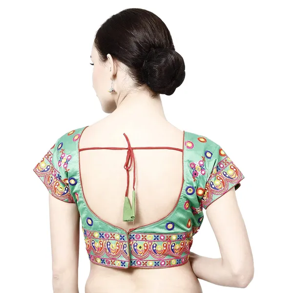 Green_Premium_Saree_Blouse_For_Women_&_Girls