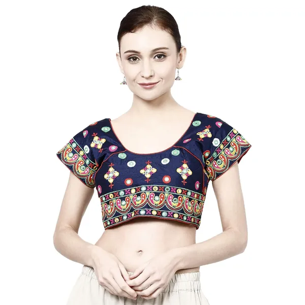 Blue_Premium_Saree_Blouse_For_Women_&_Girls