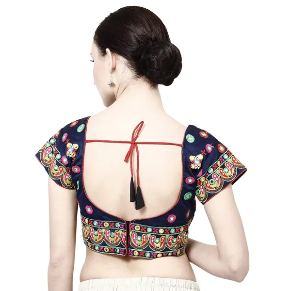 Blue_Premium_Saree_Blouse_For_Women_&_Girls