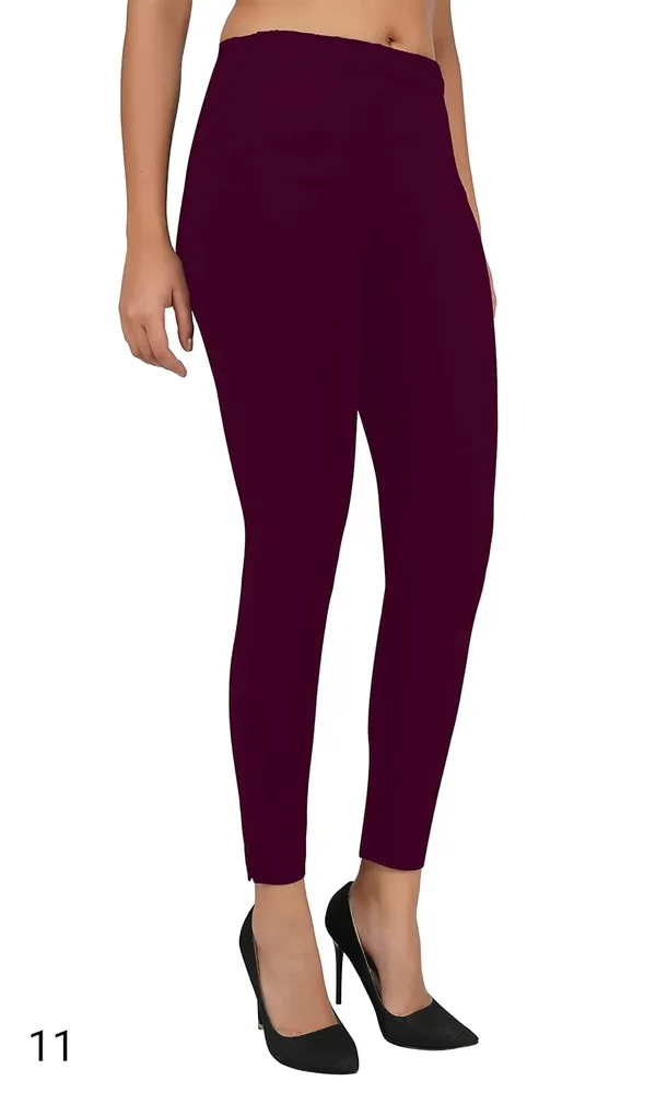 Burgandy_Wine_Premium_Skinny_Fit_Leggings_Pants_|_Anti_Bacterial_&_Anti_Viral_Daily_Use_Ladies_Ankle_Length_Fit_For_Women