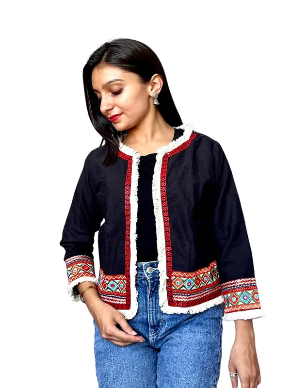 Black_Premium_Embroiderd_Ethnic_Shrug_Or_Jacket_|_Special_Embroidered_Cotton_Koti/_Jacket/_Waist_Coat