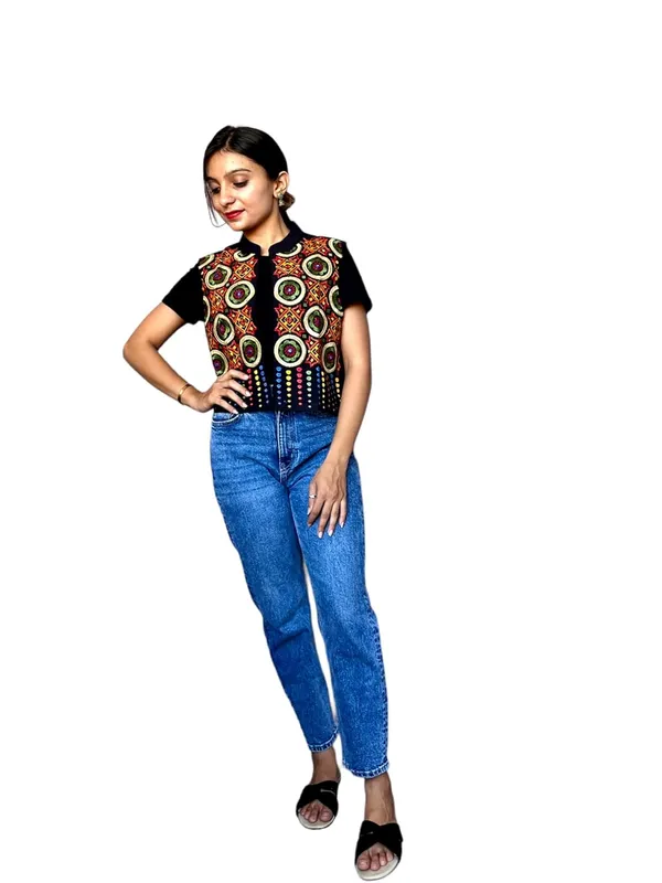 Black_Premium_Embroiderd_Ethnic_Shrug_Or_Jacket_|_Special_Embroidered_Cotton_Koti/_Jacket/_Waist_Coat