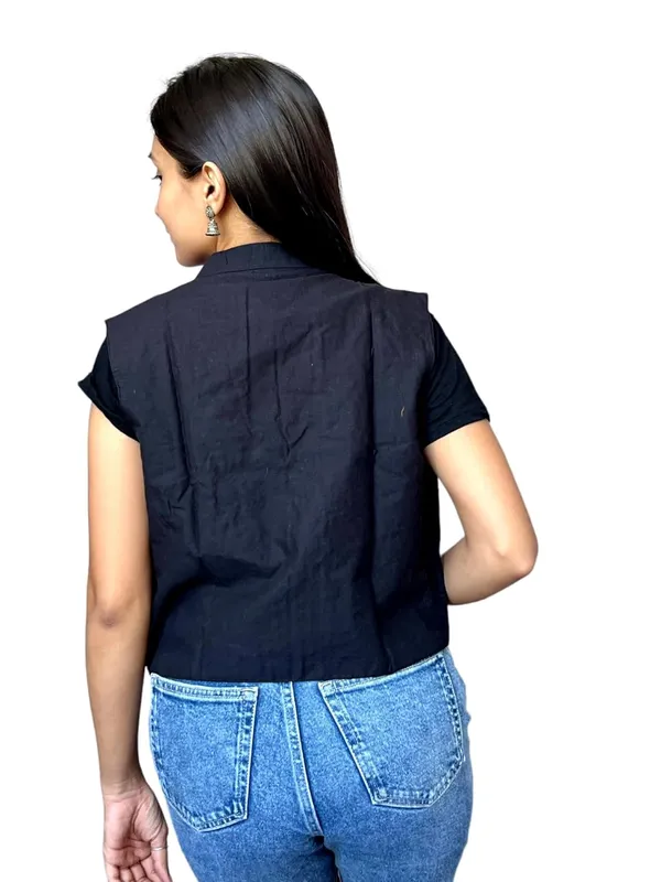 Black_Premium_Embroiderd_Ethnic_Shrug_Or_Jacket_|_Special_Embroidered_Cotton_Koti/_Jacket/_Waist_Coat