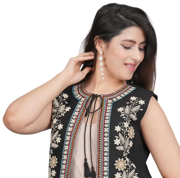 Black_Premium_Embroiderd_Ethnic_Shrug_Or_Jacket_|_Special_Embroidered_Cotton_Koti/_Jacket/_Waist_Coat