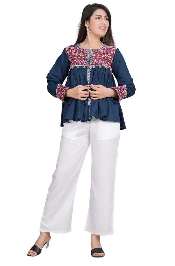 Blue_Premium_Embroiderd_Ethnic_Shrug_Or_Jacket_|_Special_Embroidered_Cotton_Koti/_Jacket/_Waist_Coat