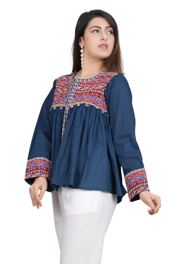 Blue_Premium_Embroiderd_Ethnic_Shrug_Or_Jacket_|_Special_Embroidered_Cotton_Koti/_Jacket/_Waist_Coat