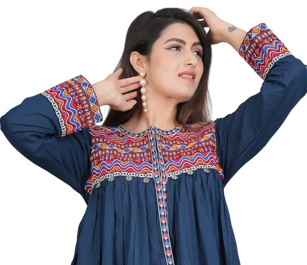 Blue_Premium_Embroiderd_Ethnic_Shrug_Or_Jacket_|_Special_Embroidered_Cotton_Koti/_Jacket/_Waist_Coat