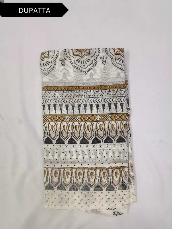 White_&_Golden_Indo_Cotton_Printed_Unstitched_Dress_Material