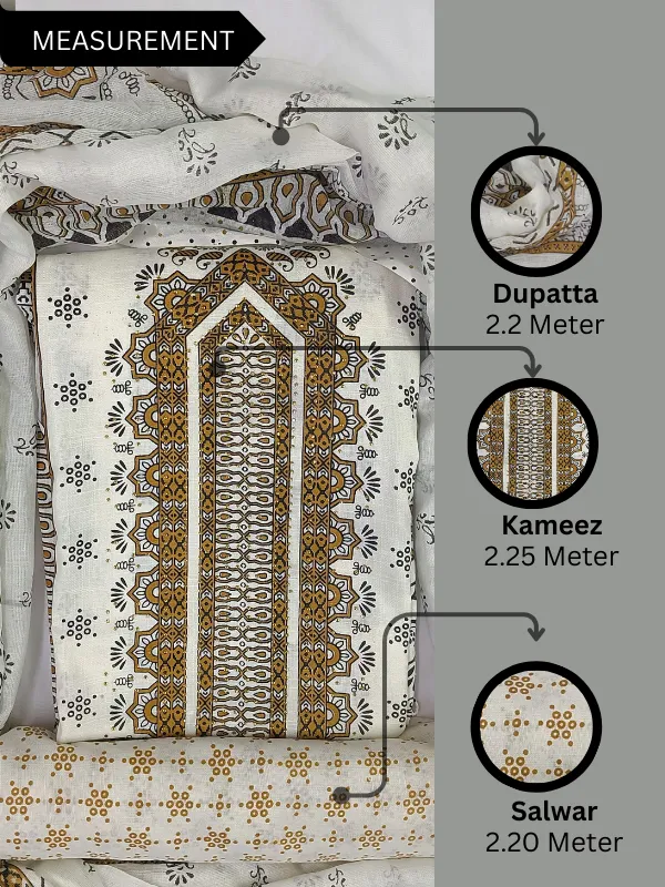 White_&_Golden_Indo_Cotton_Printed_Unstitched_Dress_Material