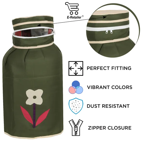 3_Layered_LPG_Cylinder_Cover_With_Zip_Enclosure_(Material-_Cotton,_Color-_Green,_Size-26x14_Inches)