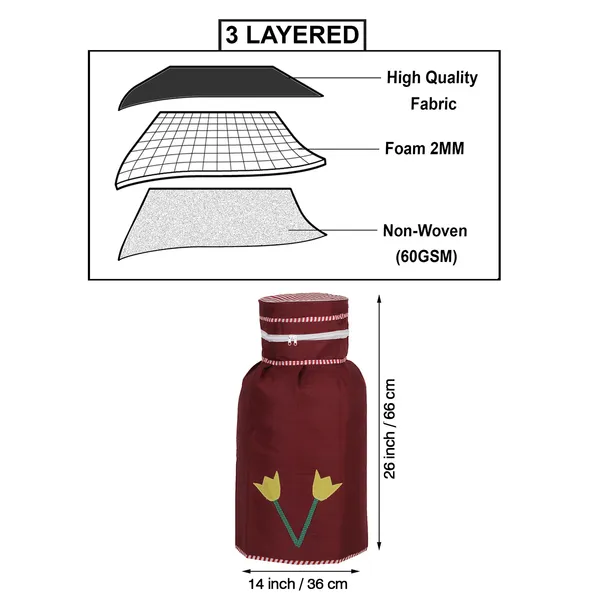 3_Layered_LPG_Cylinder_Cover_With_Zip_Enclosure_(Material-_Cotton,_Color-_Red,_Size-26x14_Inches)