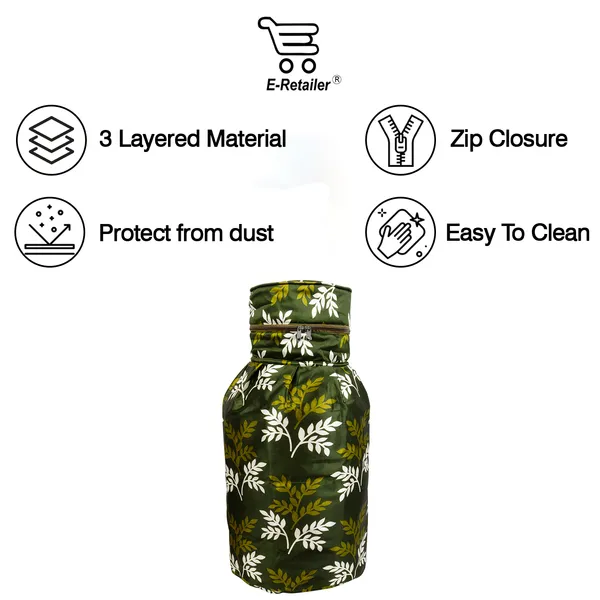 3_Layered_LPG_Cylinder_Covers_With_Zip_Enclosure_Pack_of_2_Pcs._(Material-_Polyester,_Color-_Green,_Size-26x14_Inches)