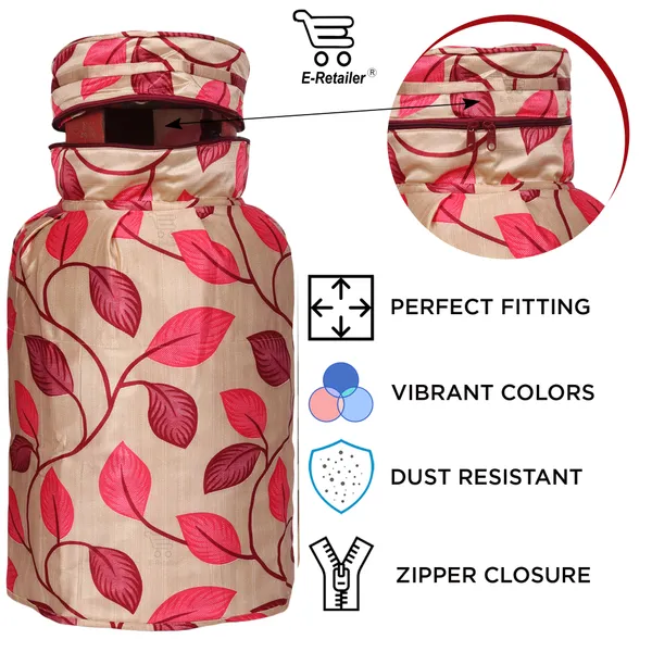 3_Layered_LPG_Cylinder_Covers_With_Zip_Enclosure_Pack_of_2_Pcs._(Material-_Polyester,_Color-_Red,_Size-26x14_Inches)