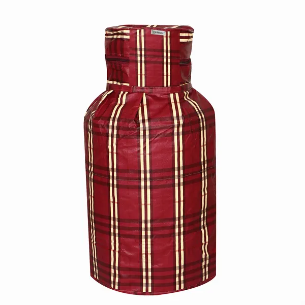 3_Layered_LPG_Cylinder_Covers_With_Zip_Enclosure_Pack_of_2_Pcs._(Material-_PVC,_Color-_Red,_Size-26x14_Inches)