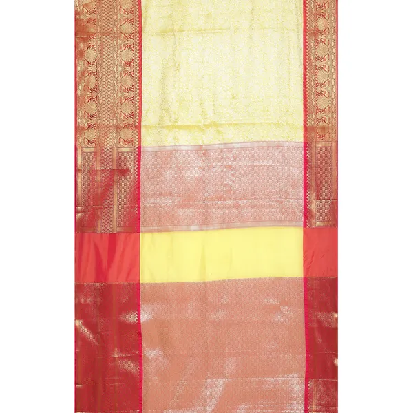 Yellow_Kanchi_Silk/Brocade_Banarasi_Sarees_For_Women