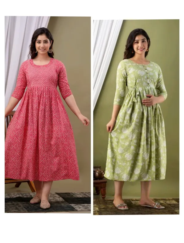 Cham_-cham_Cotton_Printed_Maternity_And_Feeding_Kurti_Combo_Of_2