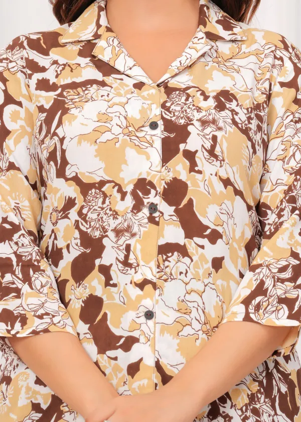 Chic_Collared_Printed_Cord_Set