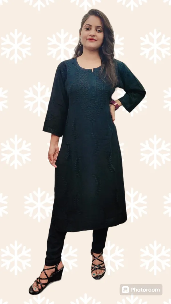 Black_Premium_Chikankari_Modal_Kurti_Kurti_With_Thread_Work_For_Women