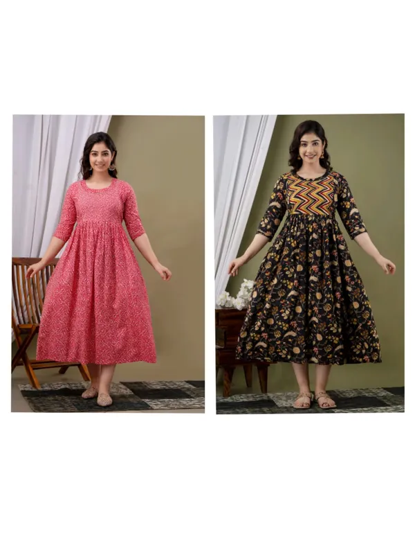 China_zoom_Cotton_Printed_Maternity_And_Feeding_Kurti_Combo_Of_2