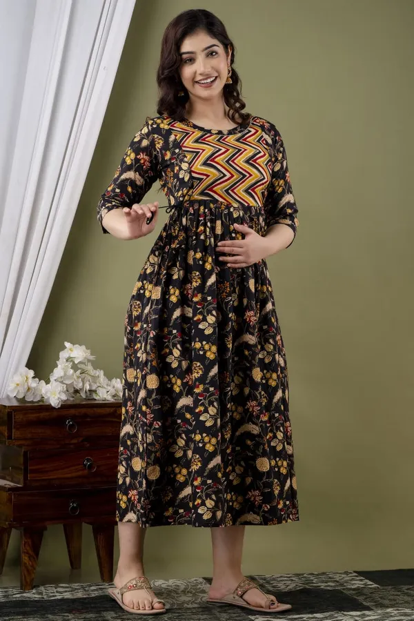 China_zoom_Cotton_Printed_Maternity_And_Feeding_Kurti_Combo_Of_2