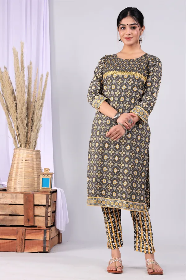 Grey_Pure_Cotton_Printed_Casual_Wear_Kurti_For_women