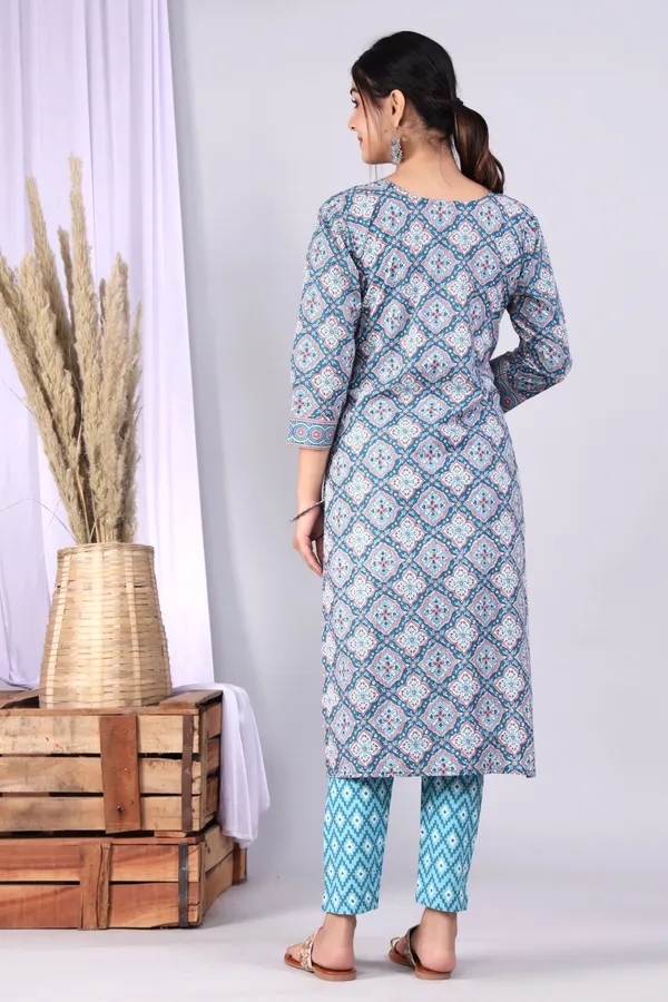 Turkish_Blue_Pure_Cotton_Printed_Casual_Wear_Kurti_For_Women