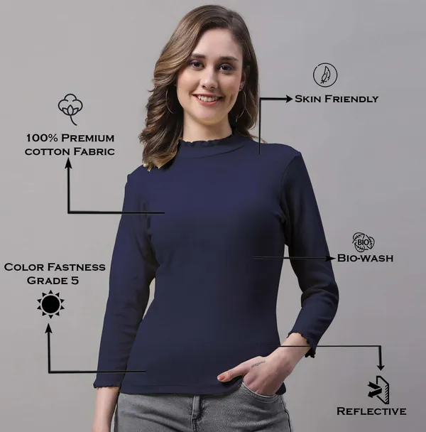 Navy_Cotton_Rib_Turtle_Neck_Medium_Top_For_Women