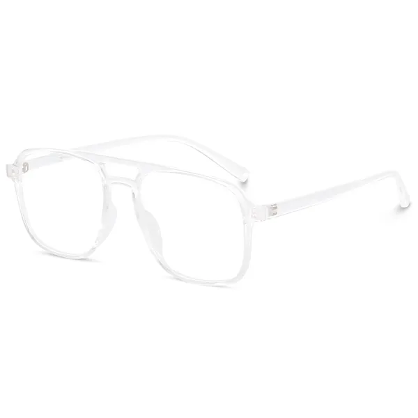 Clear_Transparent_Square_Large_Anti_Glare/UV_Protected_Computer/Gaming_Glasses_(20001T)_-_For_Unisex