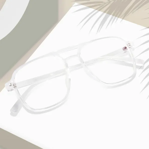 Clear_Transparent_Square_Large_Anti_Glare/UV_Protected_Computer/Gaming_Glasses_(20001T)_-_For_Unisex