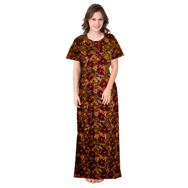Combo_of_2_Brown_Soft_Pure_Cotton_Printed_Nightwear_Kaftan_Nighty
