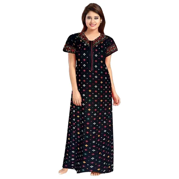 Combo_of_2_Brown_Soft_Pure_Cotton_Printed_Nightwear_Kaftan_Nighty