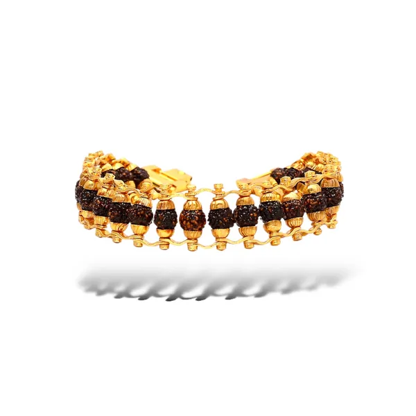 5_Mukhi_Rudraksha_Bracelet_and_5_Mukhi_Rudraksha_Pendant_in_Silver(Combo_pack)