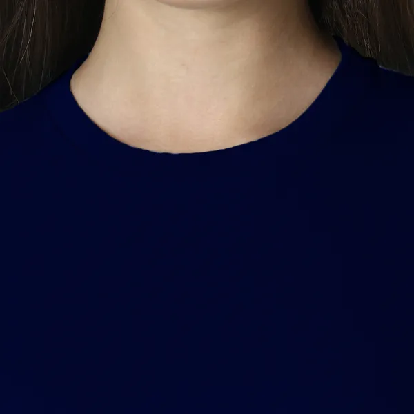Navy_Blue_Polycotton_T-Shirts_For_Women