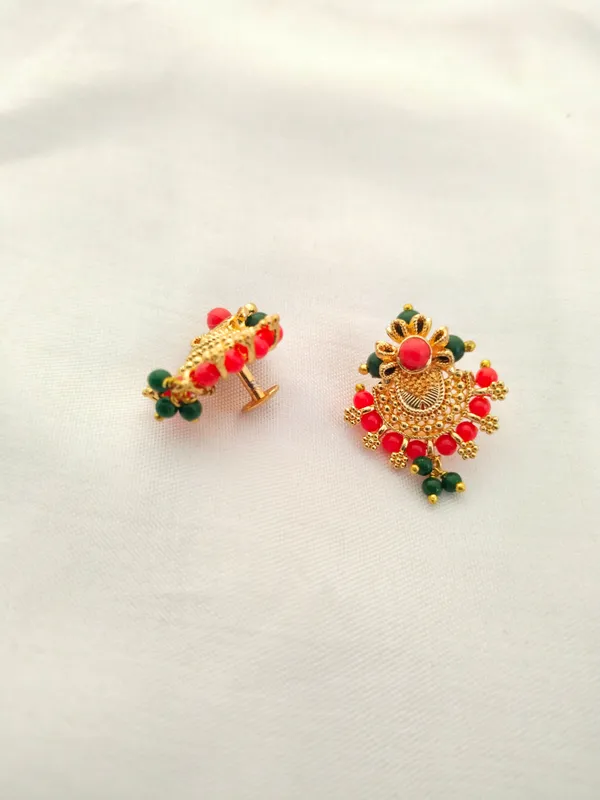 Coral-Jade_Elegant_ScrewBased_Earring