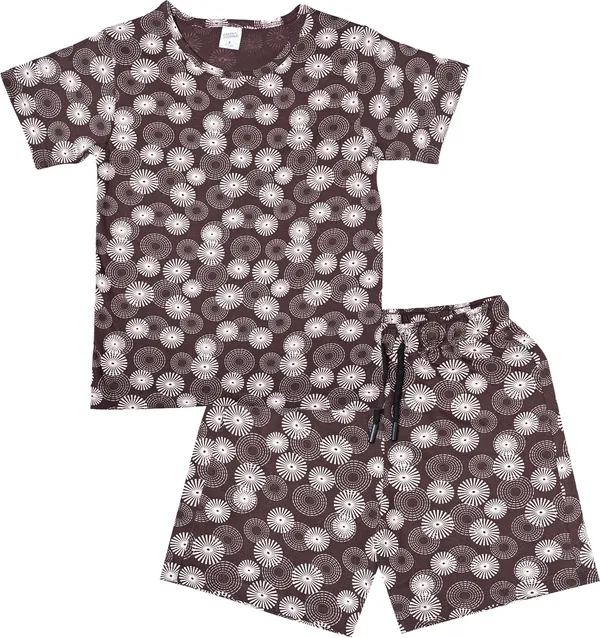 Brown_Boys_&_Girls_Casual_T-Shirt_Shorts