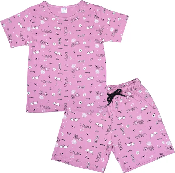 Purple_Boys_&_Girls_Casual_T-Shirt_Shorts